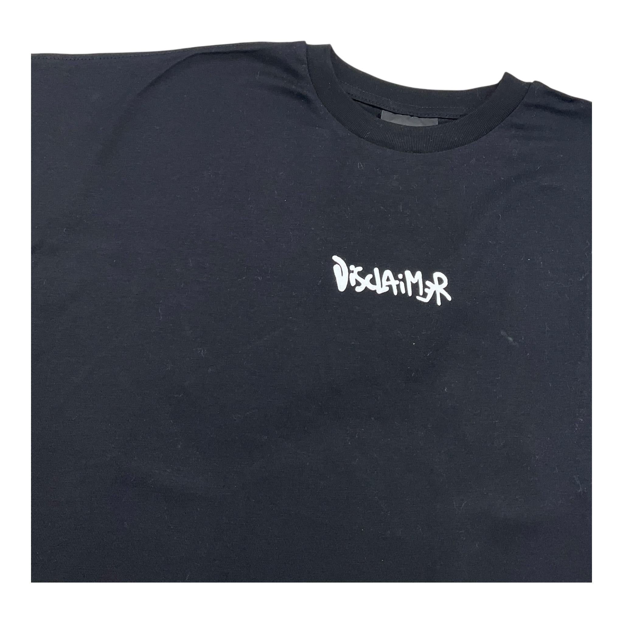DISCLAIMER t-shirt girocollo tinta unita con logo Nero per Bambino 24IDK58217 NERO DISCLAIMER 