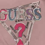 GUESS shirt tinta unita girocollo con stampa Rosa per Bambina J4YI05K6YW4 ROSA GUESS 