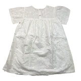 Zhoe &amp; Tobiah Solid Color Half Sleeve Dress With Embroidery White For Girls