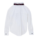 LIU JO camicia tinta unita con foulards Bianco per Bambina GF3028 BIANCO LIU JO 