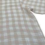 Petit Indi Camicia Tinta Unita con Fantasia A Quadri per Neonato SS25BK7115XN BEIGE PETIT INDI 