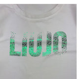 LIU JO shirt girocollo tinta unita con stampa Bianco per Bambina GF4210 BIANCO LIU JO 