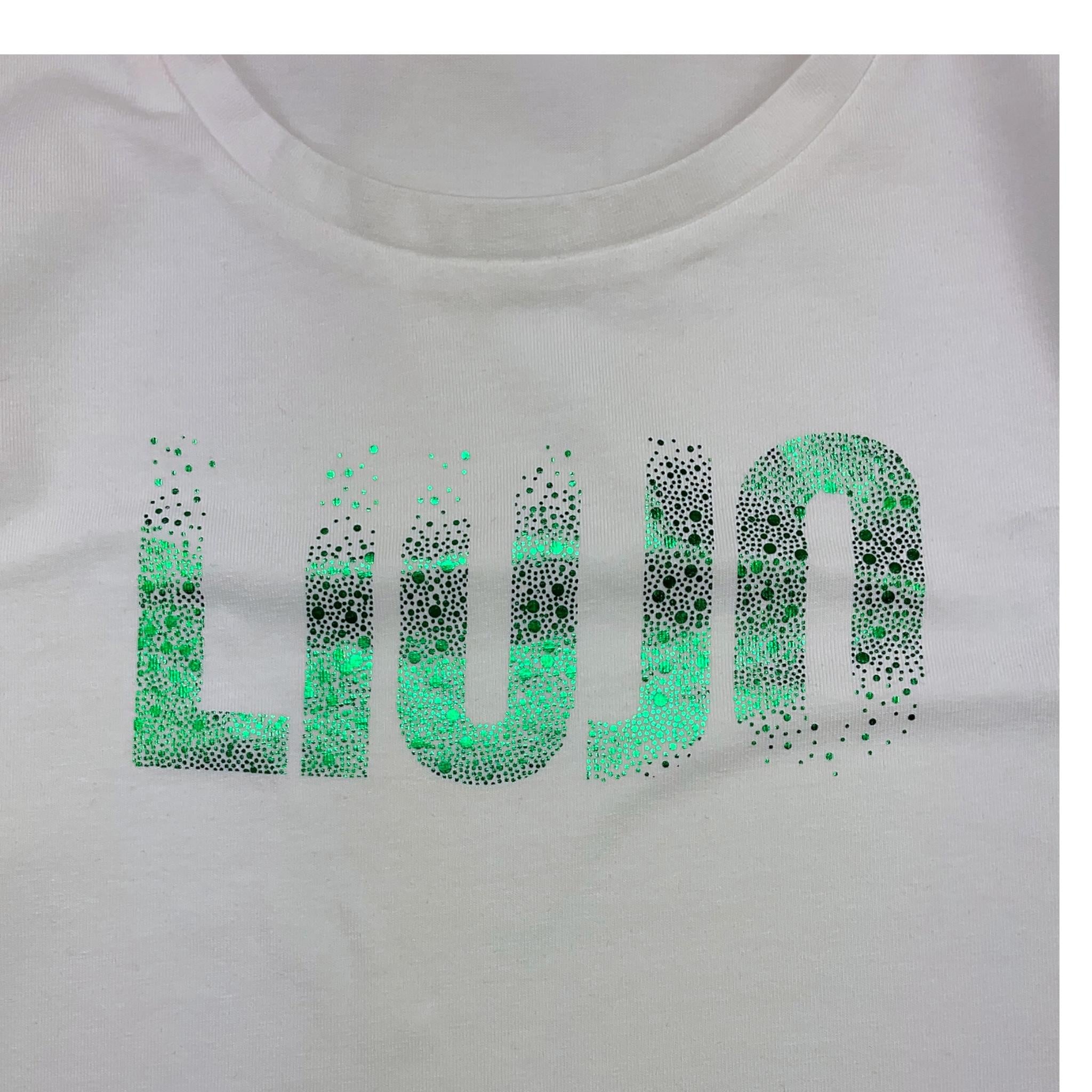 LIU JO shirt girocollo tinta unita con stampa Bianco per Bambina GF4210 BIANCO LIU JO 