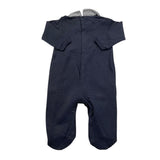 Lalalu' Plain Onesie with Blue Striped Collar Pattern for Newborns
