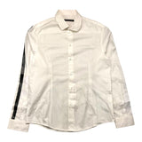 Daniele Alessandrini Long Sleeve Shirt Plain With Contrasting Trim White For Boys
