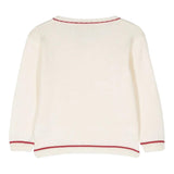 LA STUPENDERIA cardigan tinta unita con profili in contrasto Panna per Neonata WCCR65 PANNA LA STUPENDERIA 