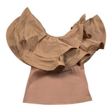 Fun & Fun Top Tinta Unita con Balze per Bambina FNBTS16828 SABBIA FUN & FUN 