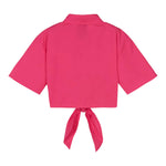 Marc Ellis Camicia Modello Crop Tinta Unita con Logo per Bambina JMJSH14155 FUXIA MARC ELLIS 
