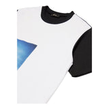 N°21 T-Shirt Girocollo Bicolore con Stampa per Bambino N2103K BIANCO/NERO N°21 