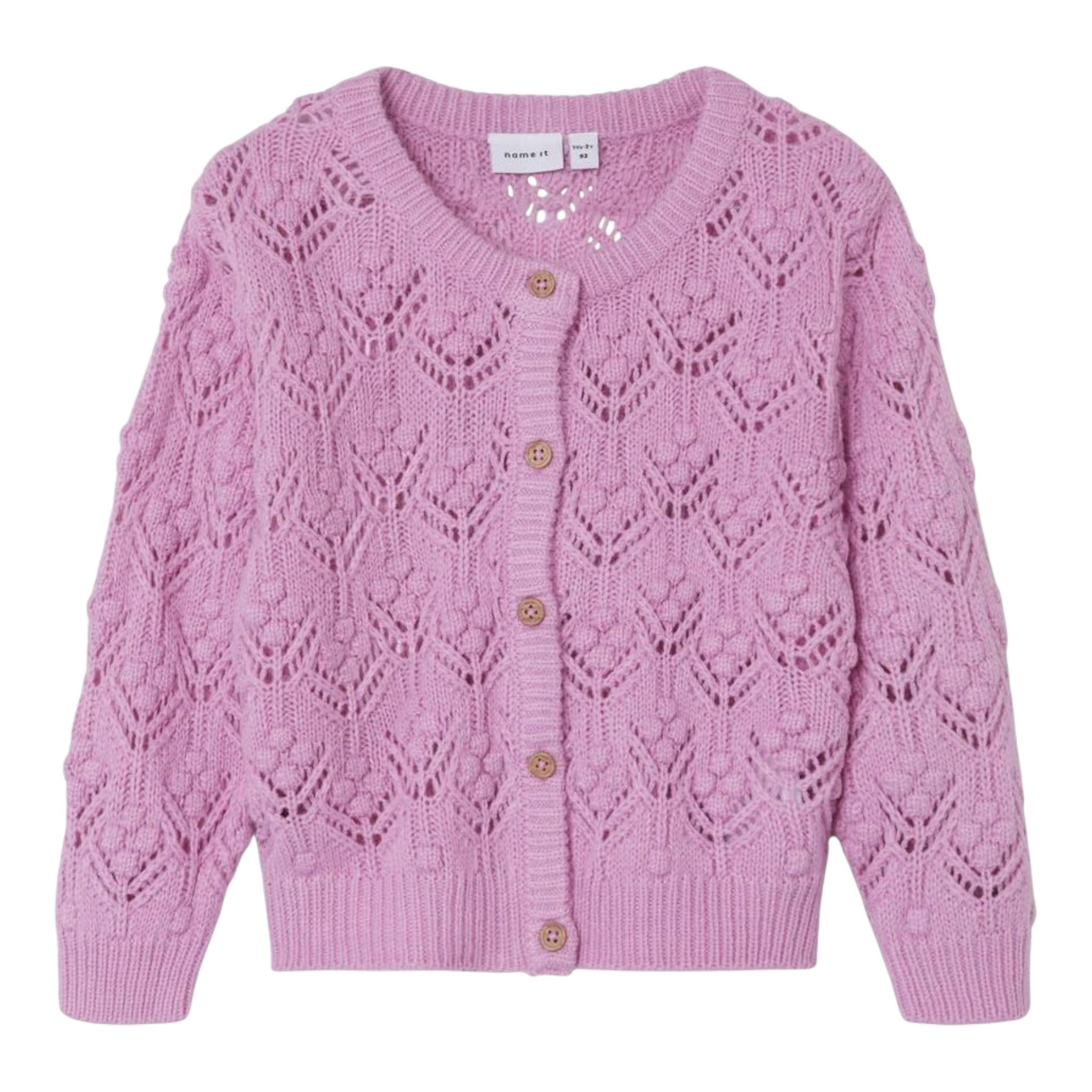 NAME IT cardigan tinta unita traforato Rosa per Bambina 13231277 ROSA NAME IT 