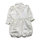 Light Colors 3 Piece Set Shirt-Romper-Bow Tie Cream For Newborn