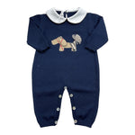 BABY LORD tutina tinta unita con ricami  Blu per Neonato 321 BLU BABY LORD 