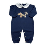 BABY LORD tutina tinta unita con ricami  Blu per Neonato 321 BLU BABY LORD 