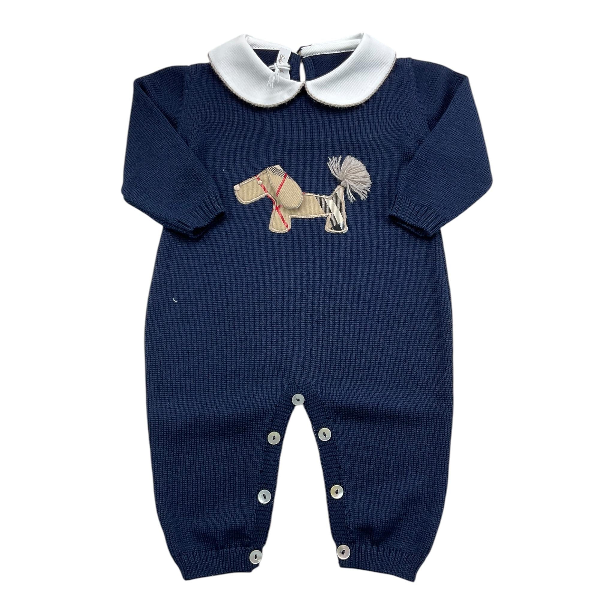 BABY LORD tutina tinta unita con ricami  Blu per Neonato 321 BLU BABY LORD 