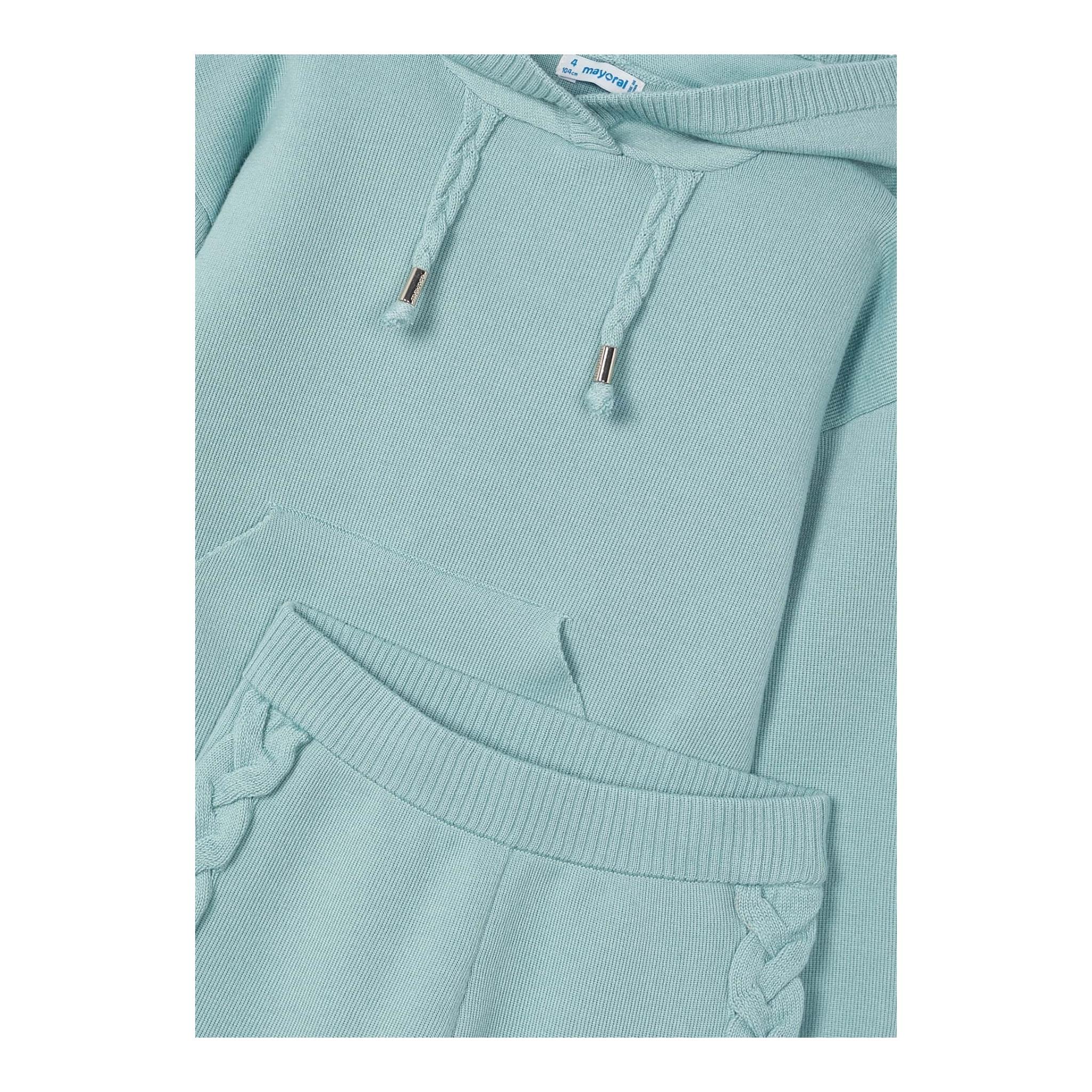 MAYORAL completo 2 pezzi felpa-pantalone tinta unita Verde acqua per Bambina 4552JX VERDE ACQUA MAYORAL 