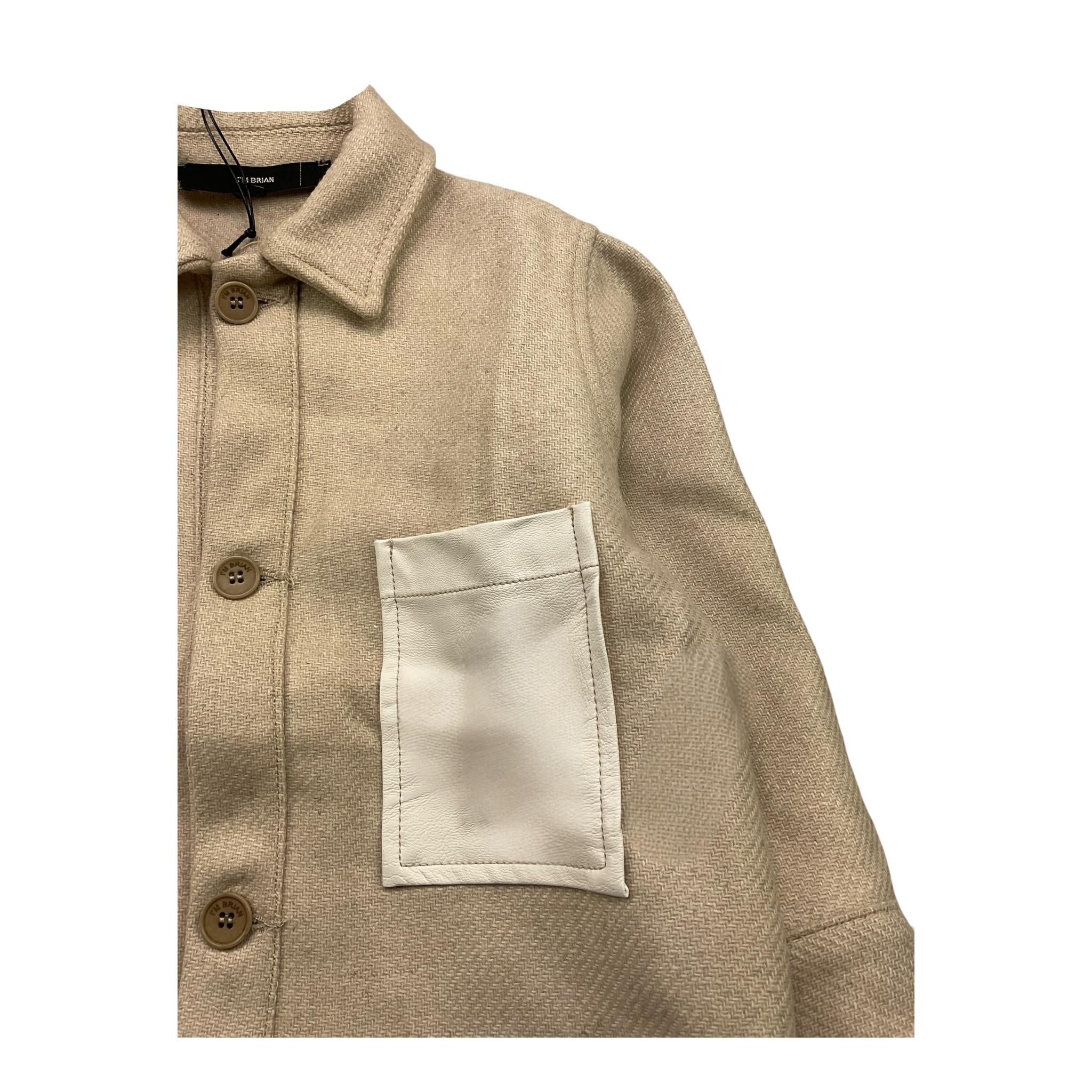 I'M BRIAN camicia manica lunga tinta unita con taschino Beige per Neonato CA3101J BEIGE I'M BRIAN 