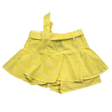 Ermanno Scervino Striped Print Shorts With Elastic Waist White/Yellow For Girls