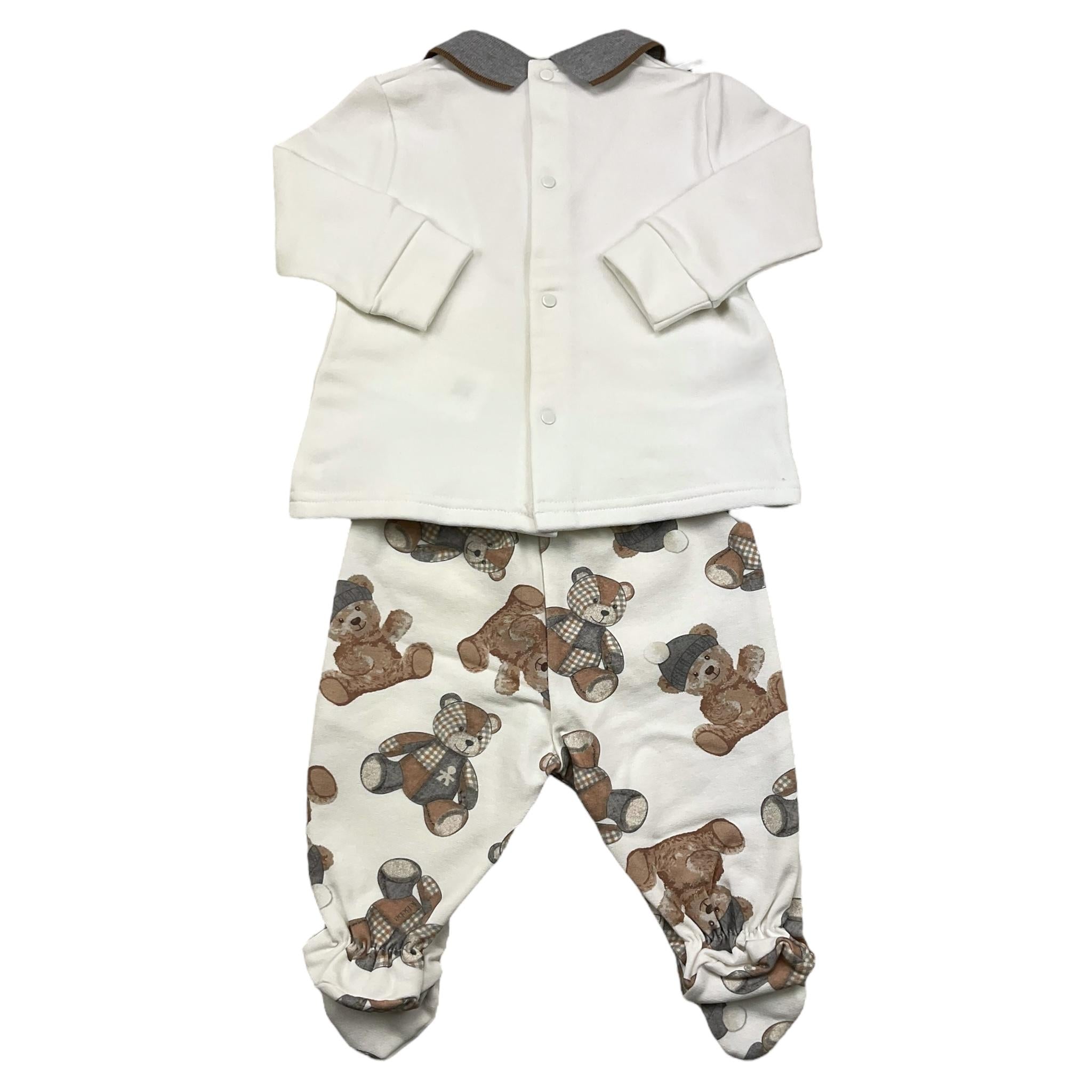 LE BEBE' completo 2 pezzi shirt-ghettina tinta unita Bianco per Neonato LBB4718 BIANCO LE BEBE' 