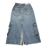 BARROW KIDS gonna tinta unita in denim Azzurro per Bambina F4BKJGSK079 AZZURRO BARROW KIDS 