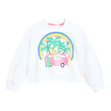Billieblush Baby Girl Solid Color Crewneck Sweatshirt White Print