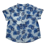 Jeckerson Plain Shirt Half Sleeve With Light Blue Print For Baby