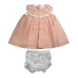 Valentina Bebes Set Abito-Coulotte Tinta Unita per Bambina LOVE9J PESCA VALENTINA BEBES 