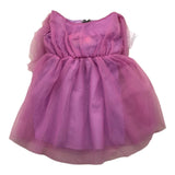 Minimo Plain Lilac Tulle Dress For Baby Girl
