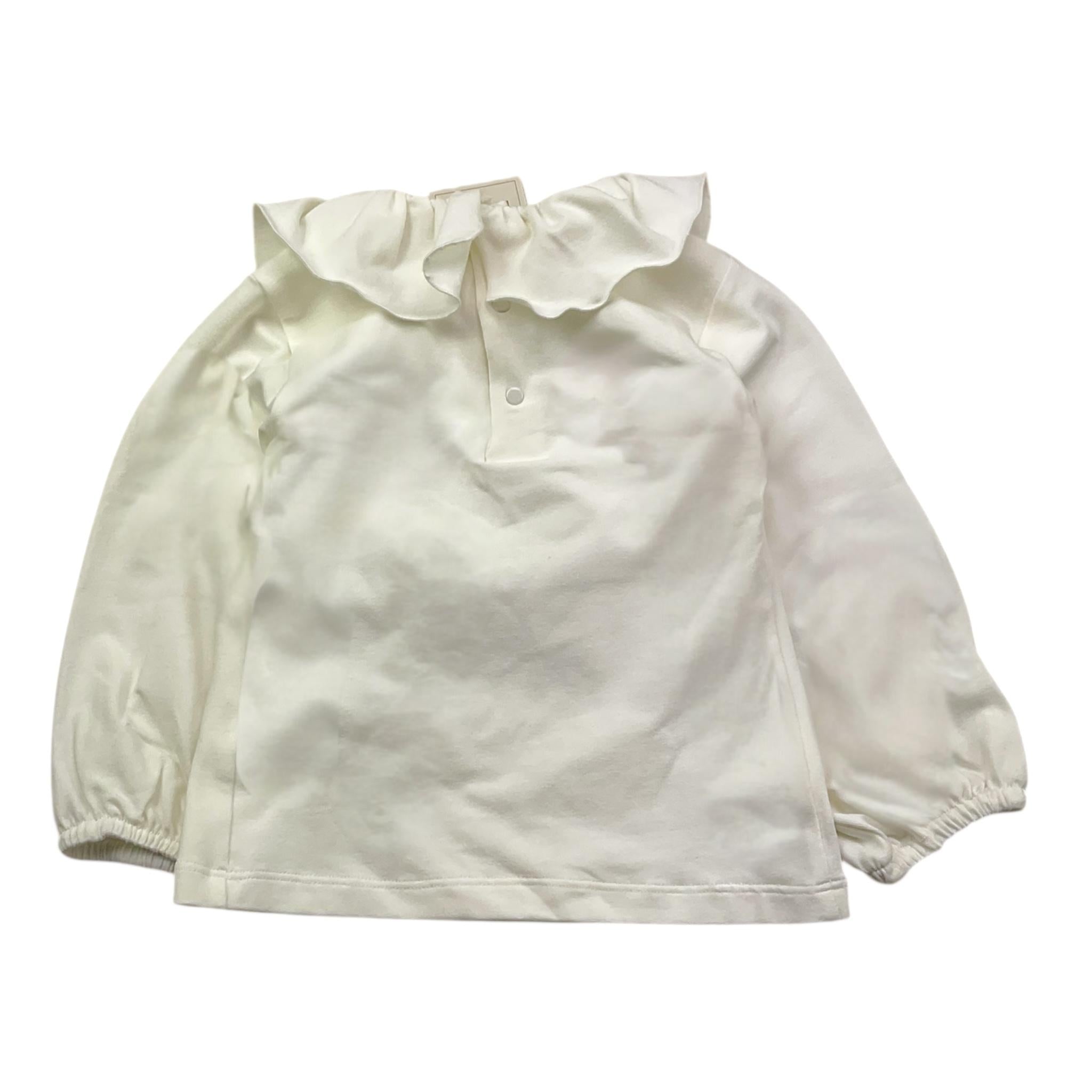 LE BEBE' shirt tinta unita con stampa e colletto Bianco per Neonata LBG6051 BIANCO LE BEBE' 