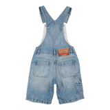 Diesel Denim Overalls Solid Color Bermuda Model Light Blue For Boys