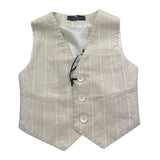 Manuel & Frank Gilet Tinta Unita con Fantasia per Bambino MF5194B BEIGE MANUEL & FRANK 