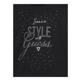 GUESS felpa girocollo tinta unita con brillantini Nero per Bambina J4BQ05KAV34 NERO GUESS 