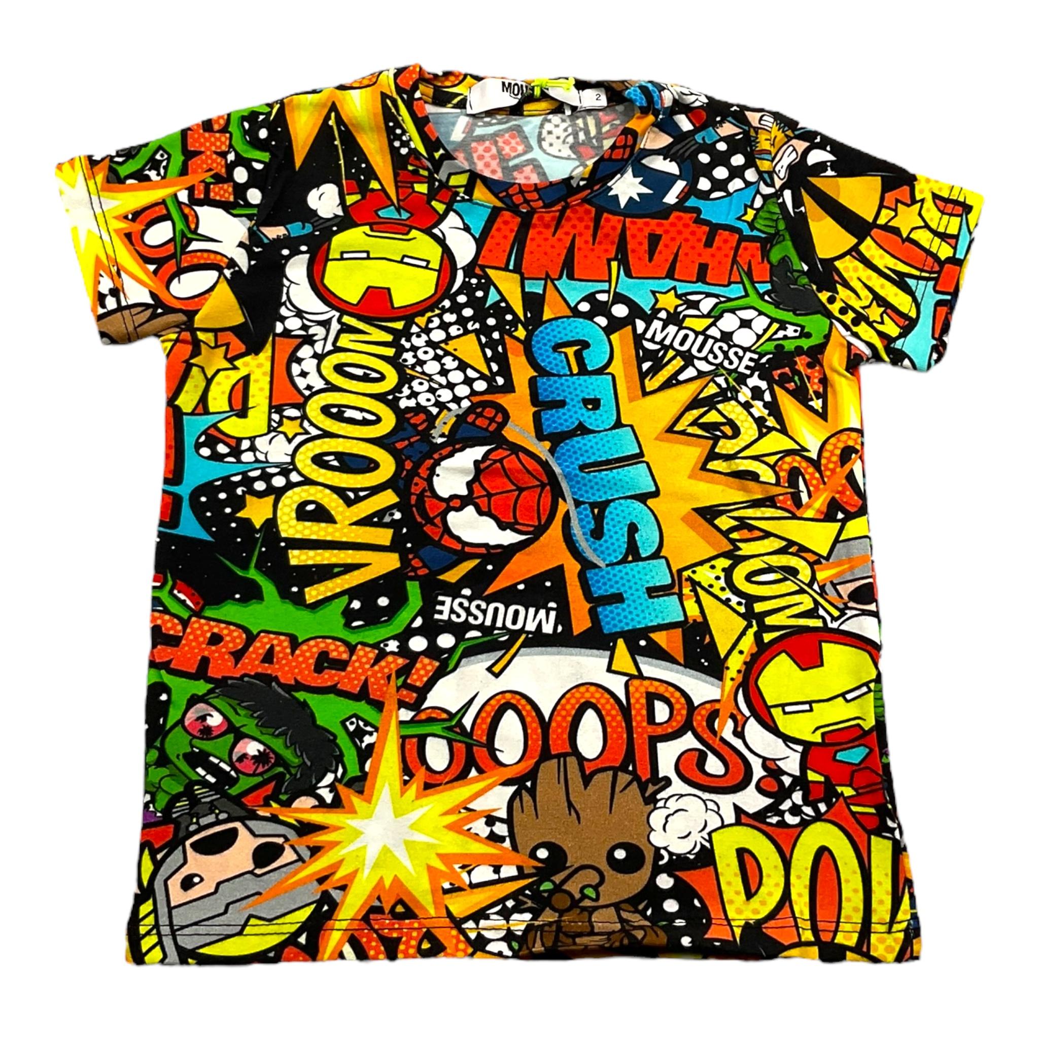 MOUSSE t-shirts girocollo stampa fantasia marvel Multicolor per Bambino HKTS371J MULTICOLOR MOUSSE 