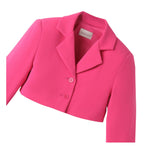 Sarabanda Giacca Tinta Unita Modello Crop per Bambina 08255 FUXIA SARABANDA 