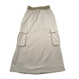 Manila Grace Gonna Tinta Unita con Elastico In Vita Logato per Bambina 105GMJS25 BEIGE MANILA GRACE 