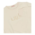 LIU JO felpa girocollo tinta unita con stampa Panna per Bambina GF4025X PANNA LIU JO 