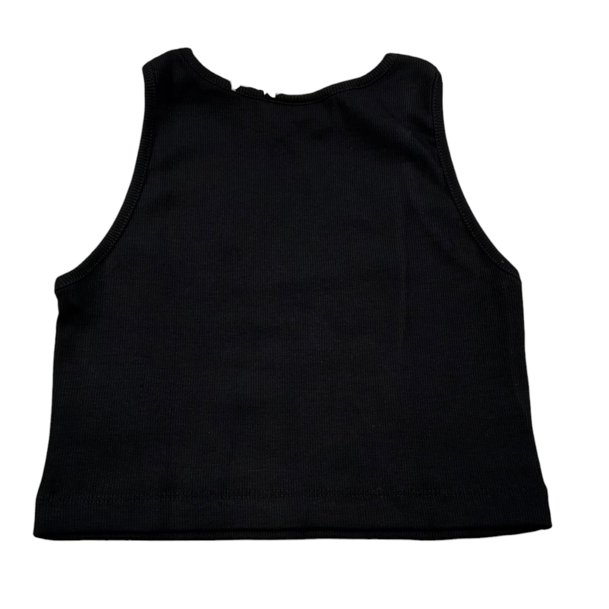 Disclaimer Top Giromanica Tinta Unita con Logo per Bambina 25EDK58502 NERO DISCLAIMER 