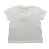 Please T-Shirt Girocollo Tinta Unita con Fiocco per Neonata MB07030G71 BIANCO PLEASE 