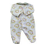 Le Bebe Tutina Manica Lunga Tinta Unita Fantasia Floreale per Neonata LBG6244 BIANCO LE BEBE 