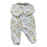 Le Bebe Tutina Manica Lunga Tinta Unita Fantasia Floreale per Neonata LBG6244 BIANCO LE BEBE 