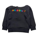 FREDDY felpa tinta unita con cappuccio e stampa Nero per Bambina FR1817 NERO FREDDY 