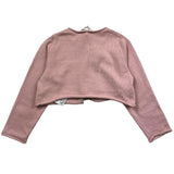 The Owl Solid Color Pink Baby Girl Shrug