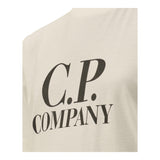 CP Company T-Shirt Solid Color Crew Neck With Print White For Boys
