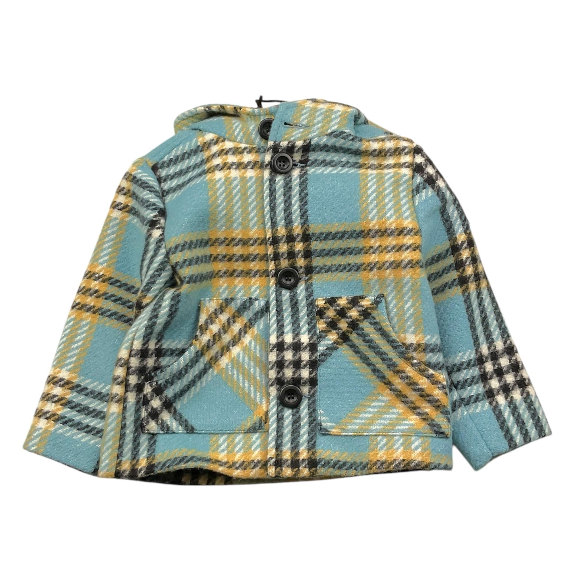 DANIELE ALESSANDRINI giacca tinta unita con fantasia e cappuccio Azzurro per Bambino 1291O00041 AZZURRO DANIELE ALESSANDRINI 