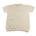 Emanuel Pris T-Shirt In Maglia Mezza Manica Tinta Unita per Bambino ETS3143R PANNA EMANUEL PRIS 