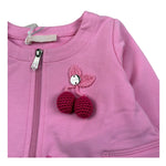 Liu Jo Felpa con Zip Tinta Unita con Ricamo per Neonata HA5084 ROSA LIU JO 