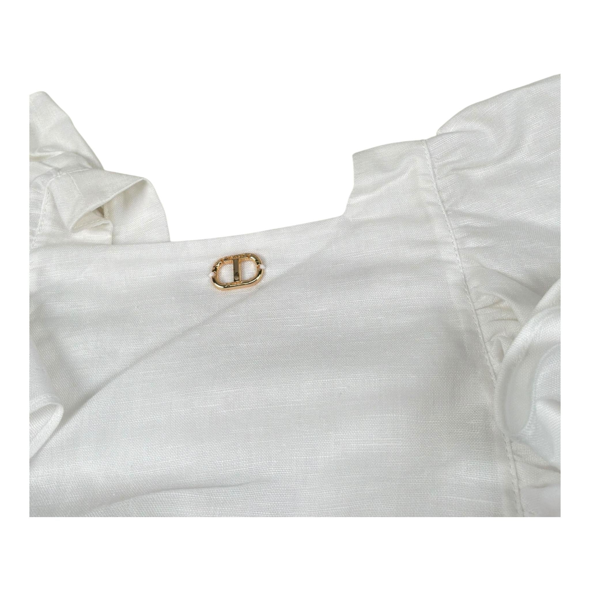 Twinset Tuta Tinta Giromanica Tinta Unita per Bambina 251GJ2405X BIANCO TWINSET 