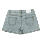 Vicolo Short In Denim Tinta Unita con Girovita Regolabile per Bambina 3146SD00241X AZZURRO VICOLO 
