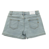 Vicolo Short In Denim Tinta Unita con Girovita Regolabile per Bambina 3146SD00241X AZZURRO VICOLO 