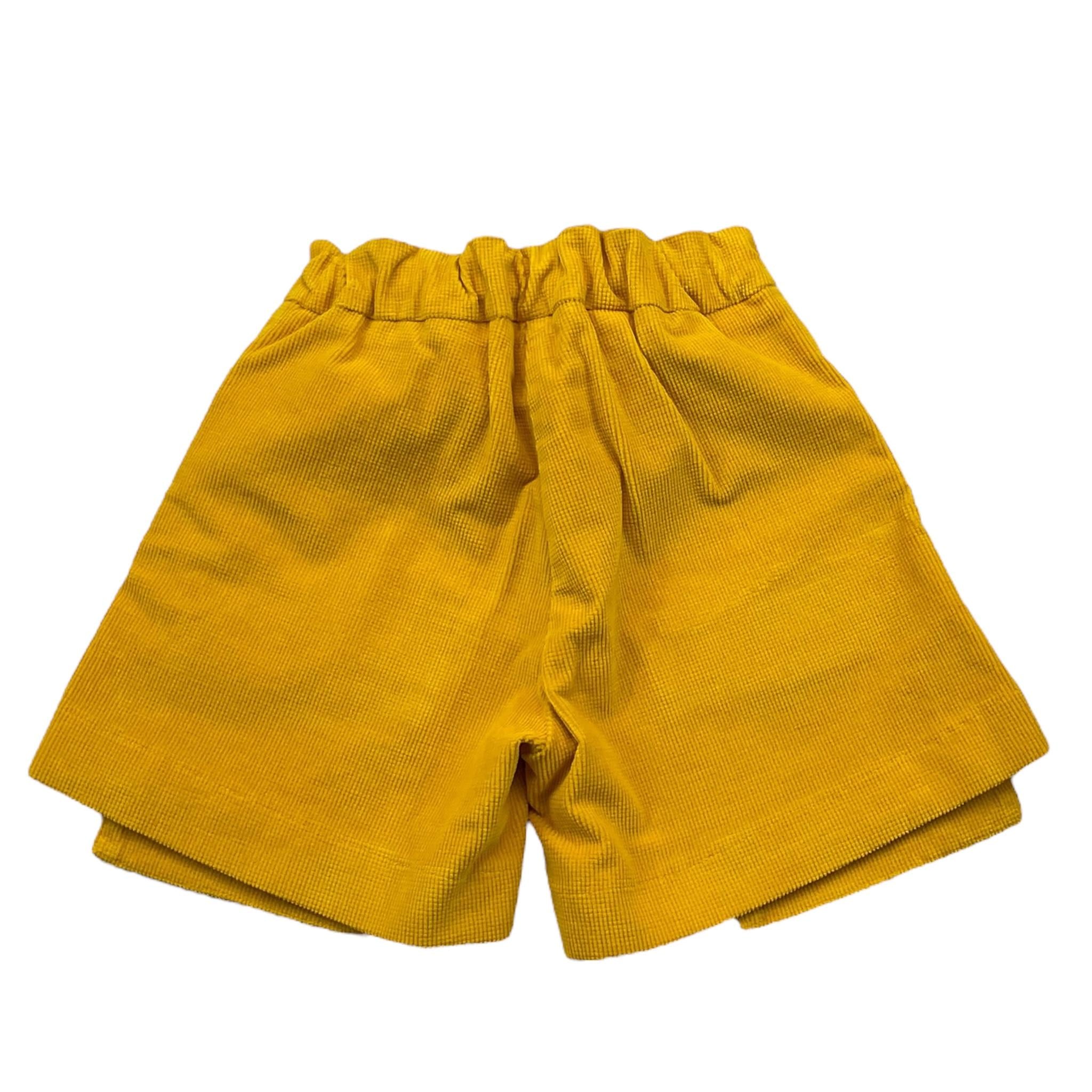 SIMONETTA short tinta unita con girovita regolabile Giallo per Bambina BKUXV035 GIALLO SIMONETTA 