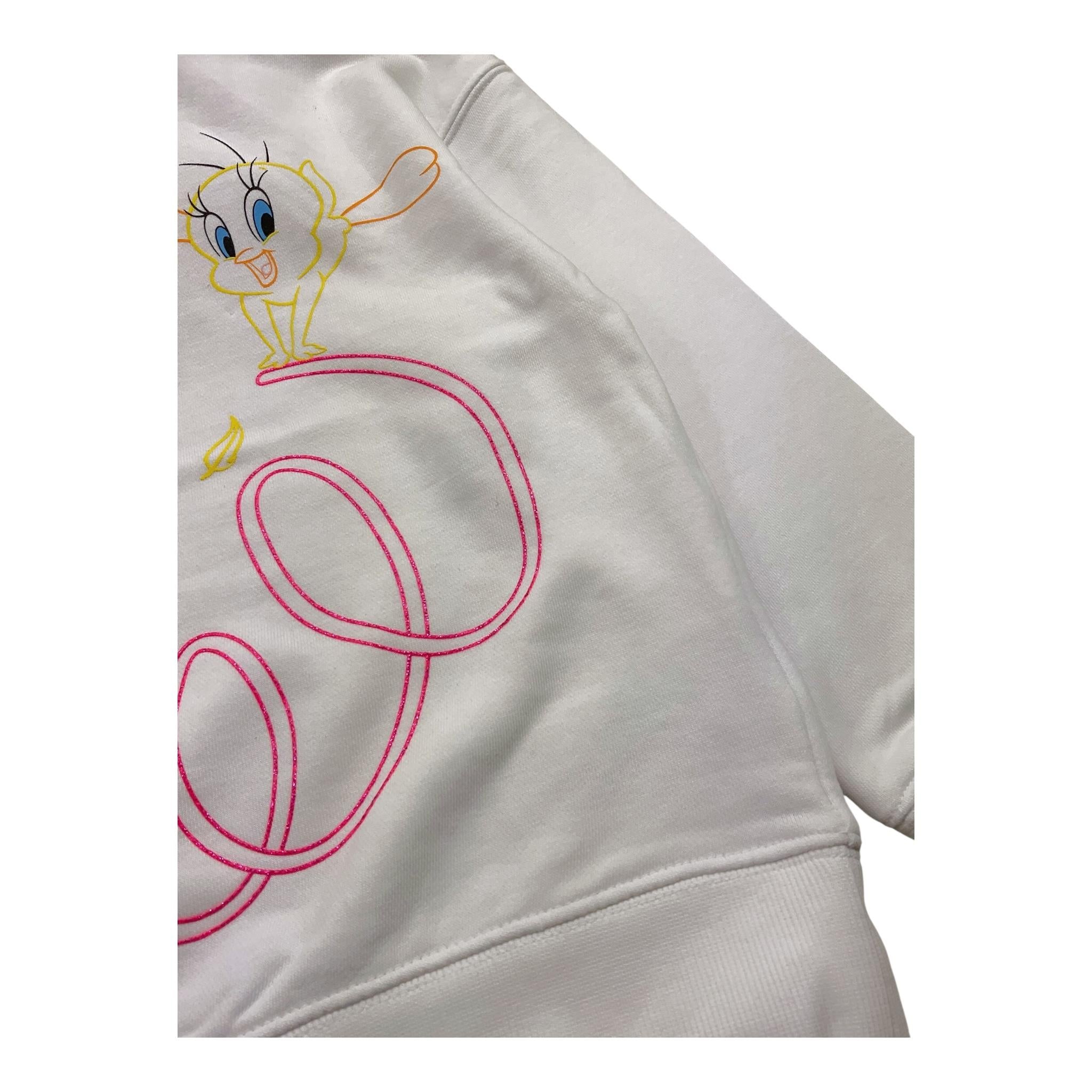 DIADORA felpa tinta unita con cappuccio e stampa looney tunes Bianco per Bambina 50218094888 BIANCO DIADORA 